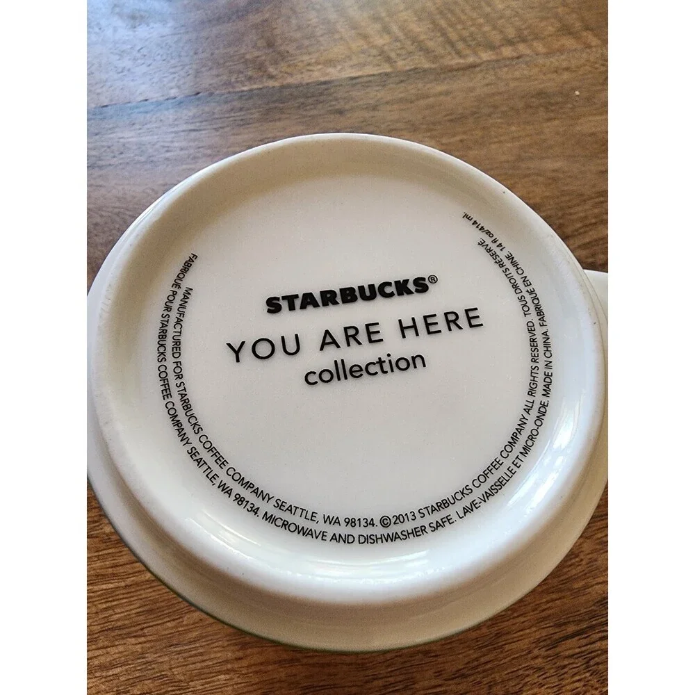 2013 Starbucks Seattle You Are Here Collection Ceramic Coffee Cup Tea Mug | 14oz